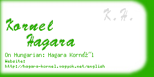 kornel hagara business card